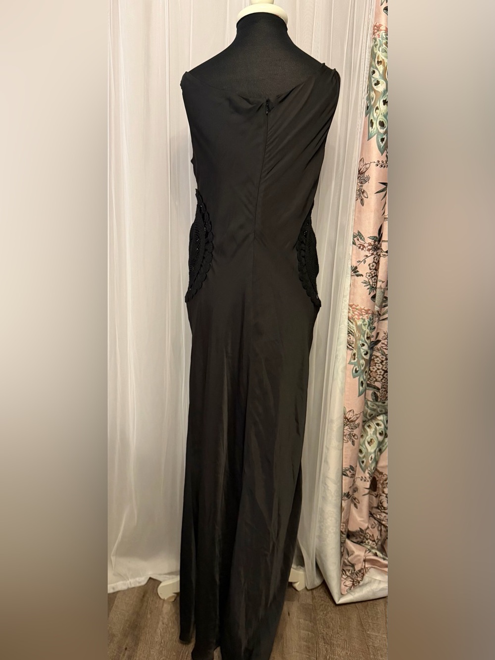 Meshki Black One-Shoulder Cutout Maxi Dress with Ring Detail - Picture 7 of 10